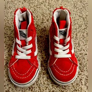 Toddler High Top Vans with Zipper
